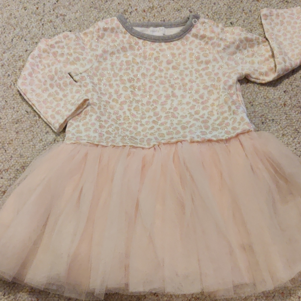 Mudpie Pink Leopard Tutu Dress 2T